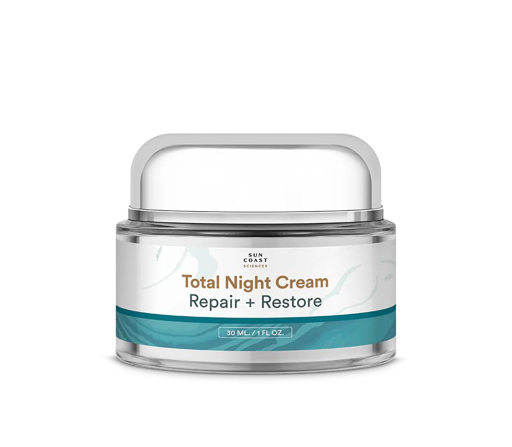 SUN COAST SCIENCES - Total Night Cream, Night Face Cream for All Skin Types, by Dr. Mark Rosenberg - 1 fl oz