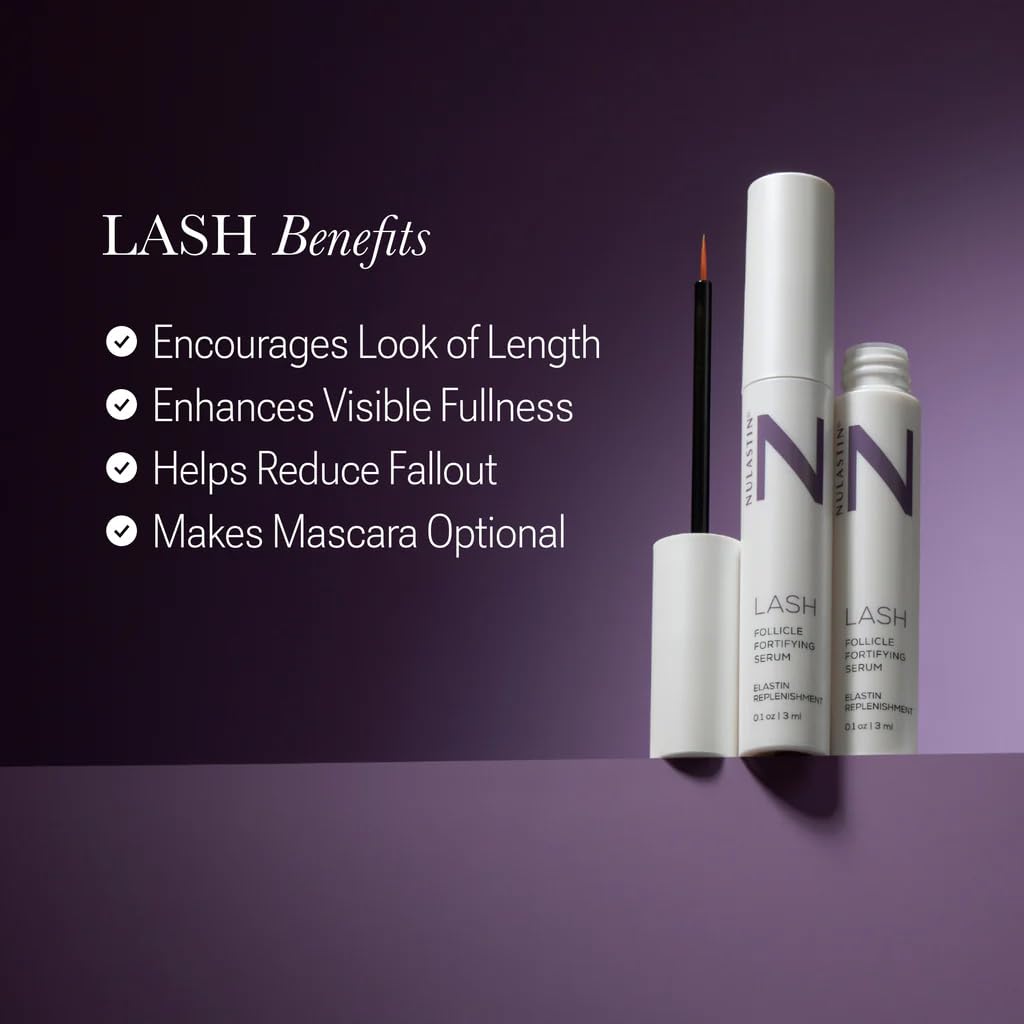 NULASTIN Eyelash Serum for Thicker-Looking Lashes - Follicle Fortifying LASH Serum - Clinically Tested Eyelash Enhancing From the Experts in Brows and Lashes (2 Pack, 0.1 Fl Oz Each)