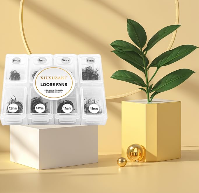 Premade Fans Eyelash Extensions 600 Fans 10D Premade Lash Fans Volume Lash Extensions 0.03 Thickness Eyelash Extension D Curl 12mm Fluffy Soft Handmade Loose Fan(600Fans-10D-0.03-D,12mm)