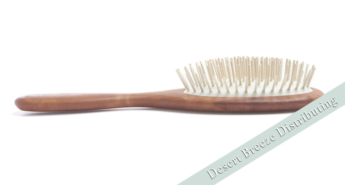 Natural Wooden Hair Brush for Women – Anti Breakage Wood Bristle Brush with Pear Wood Handle, Gentle Scalp Massage, Anti-Static, Made in Germany – Best Rated for All Hair Types