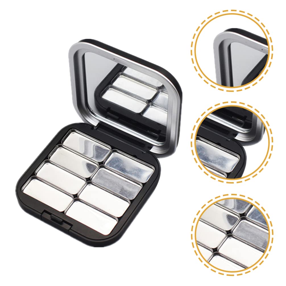 Beaupretty 2pcs Empty Lipstick Palette DIY Lipstick Lip Balm Blusher Containers Refillable Makeup Eyeshadow Storage Case Box with Mirror