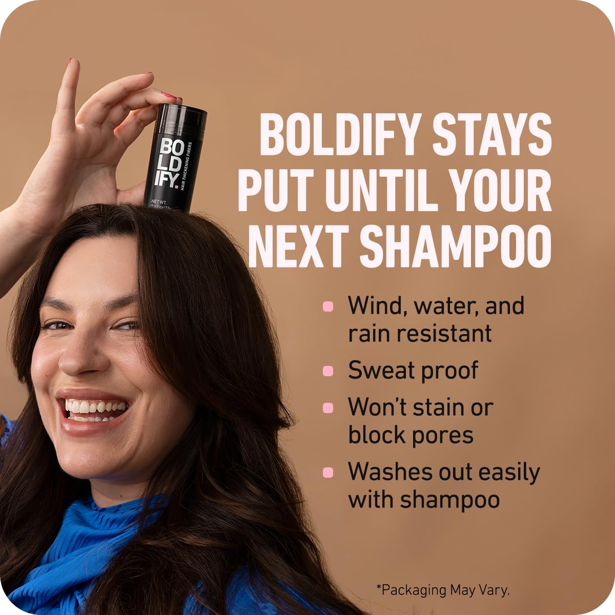 BOLDIFY Hair Fibers (56g) - Fill In Thinning and Fine Hair for an Instantly Fuller, Thicker Look - 14 Shades for Women & Men - Black