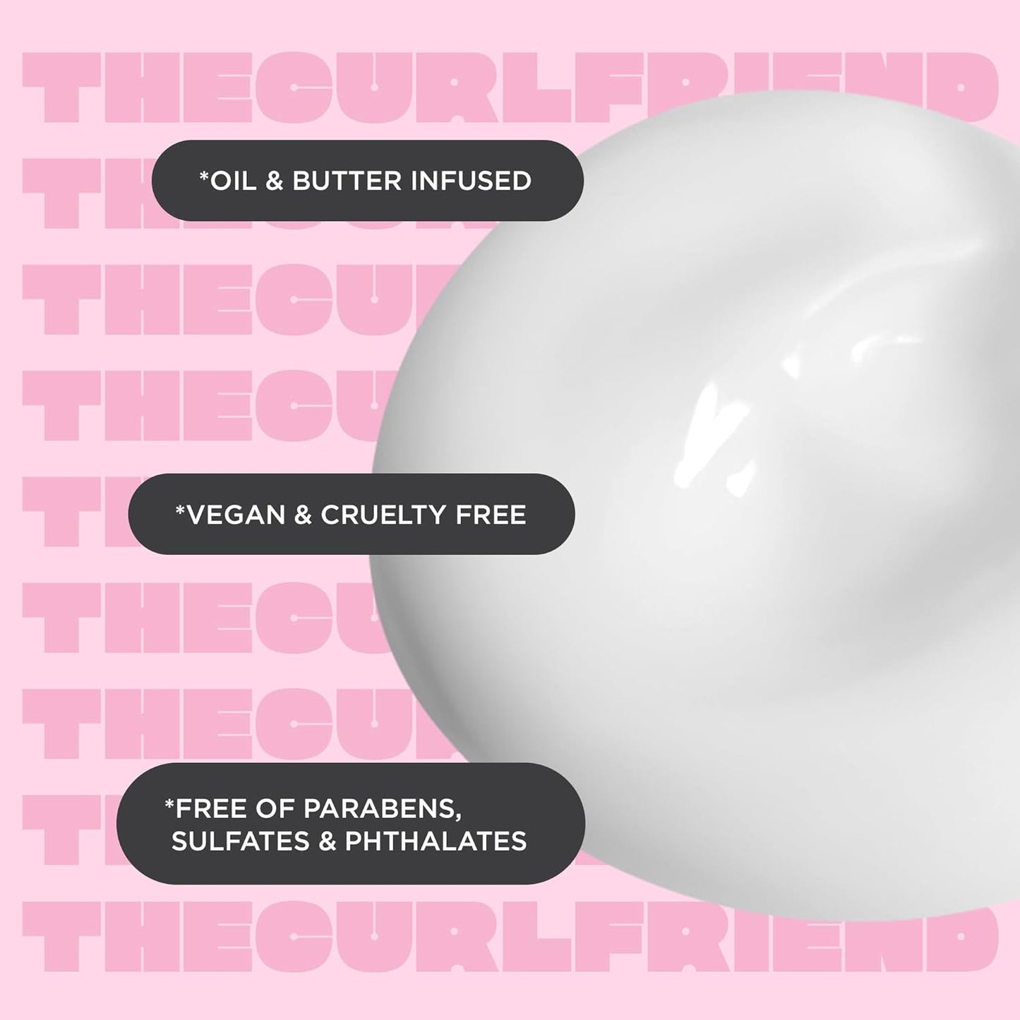 Cake Beauty Curl Defining Cream, The Curl Friend - Moisturizes and Defines Curls – For Frizz Control & Detangling - Avocado Oil, Soybean Oil & Shea Butter – For Curly Hair- 6 Fl Oz / 177 mL