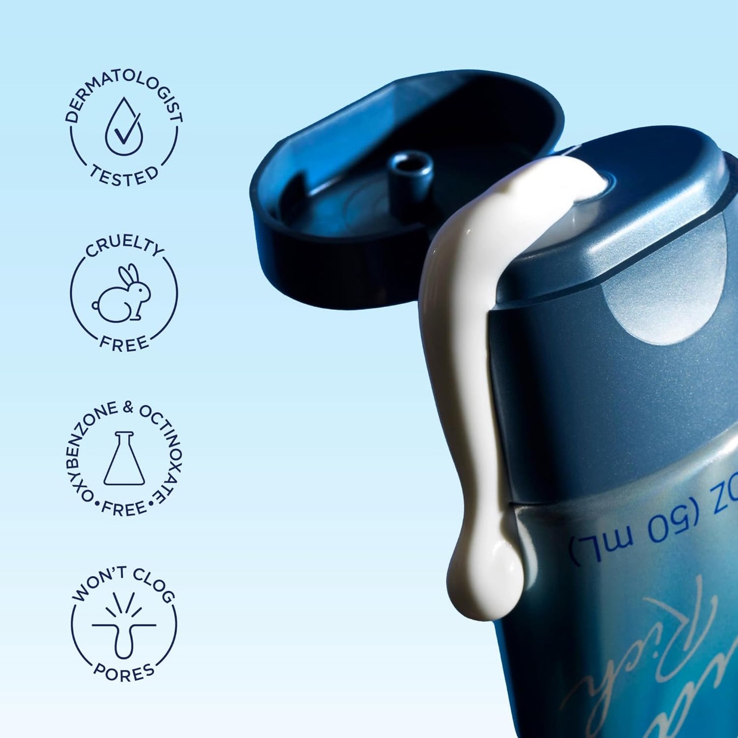 Biore UV Aqua Rich Daily Hydrating Facial Moisturizer with SPF 50 | Oil Free Sunscreen & Primer for Makeup with Hyaluronic Acid, No White Cast, Non-Comedogenic, For Sensitive Skin, 1.7 Oz, 3pck