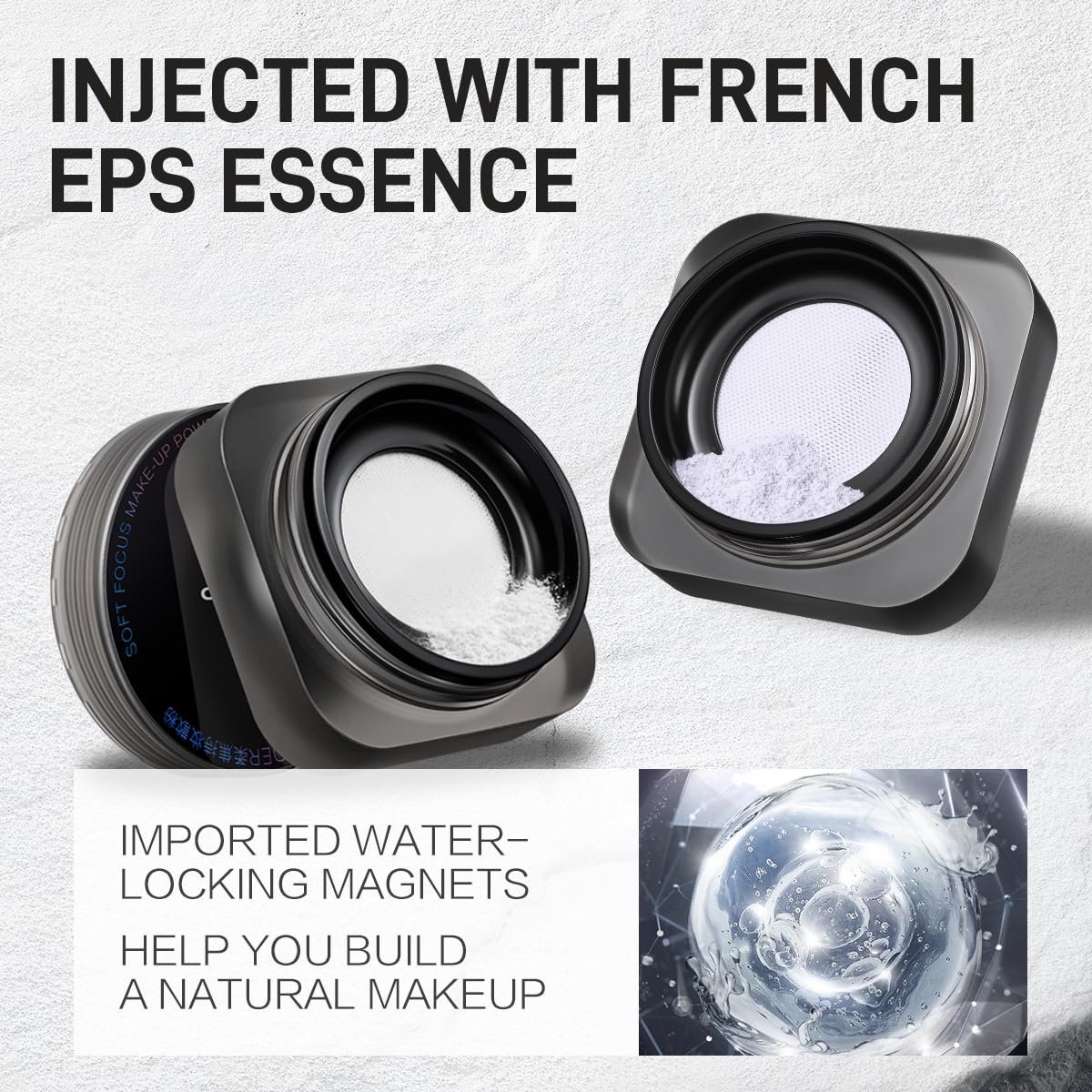 Soft Focus Loose Setting Powder, Waterproof, Matte, Oil Control, Shine Free, Talc-Free Face Powder Makeup, 24H Longwear Finishing Powder, 01 Translucent (Sample)