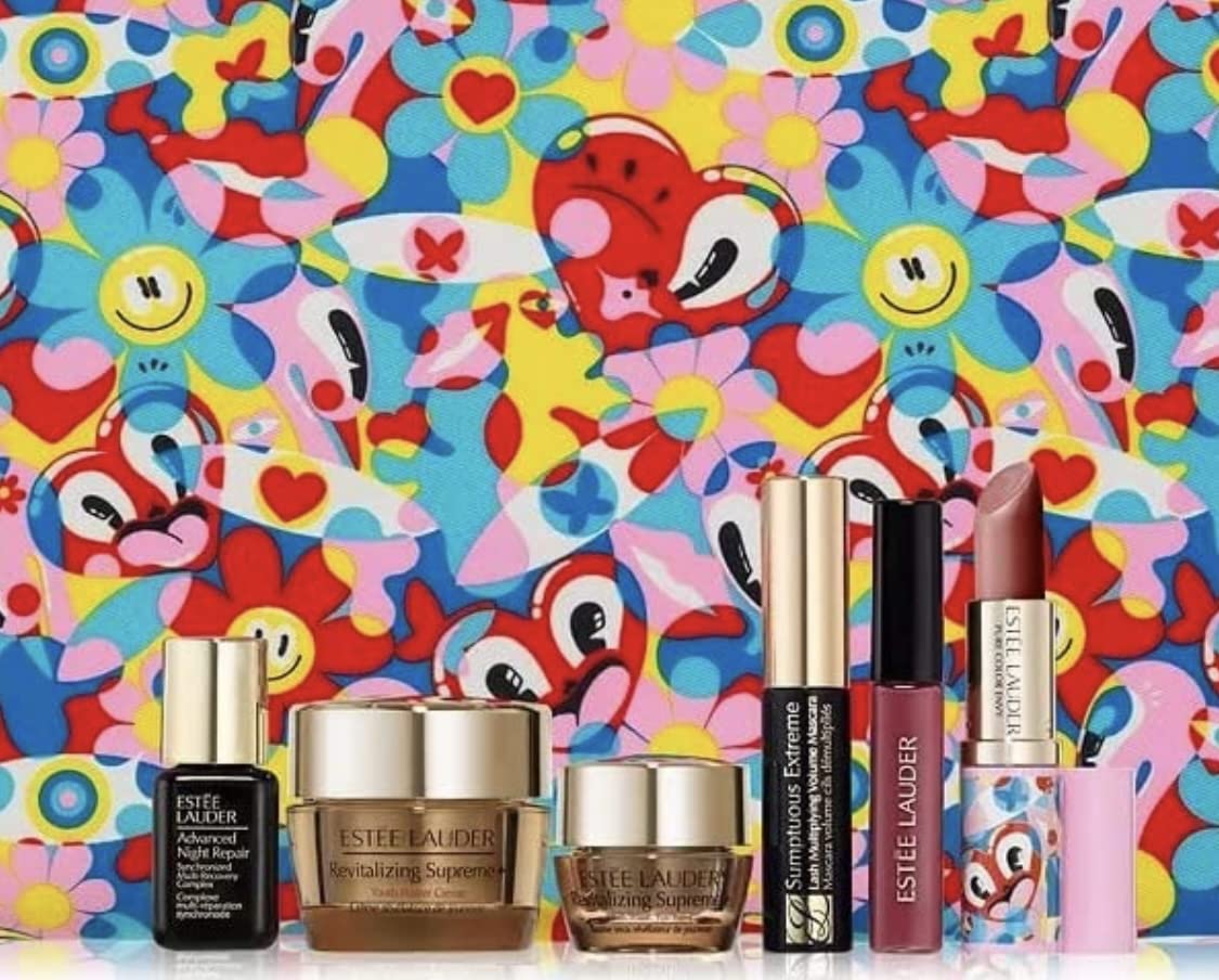 Estee Lauder 7 pieces Travel set Even-Tone, Lift & Glow with Full Size TOTE