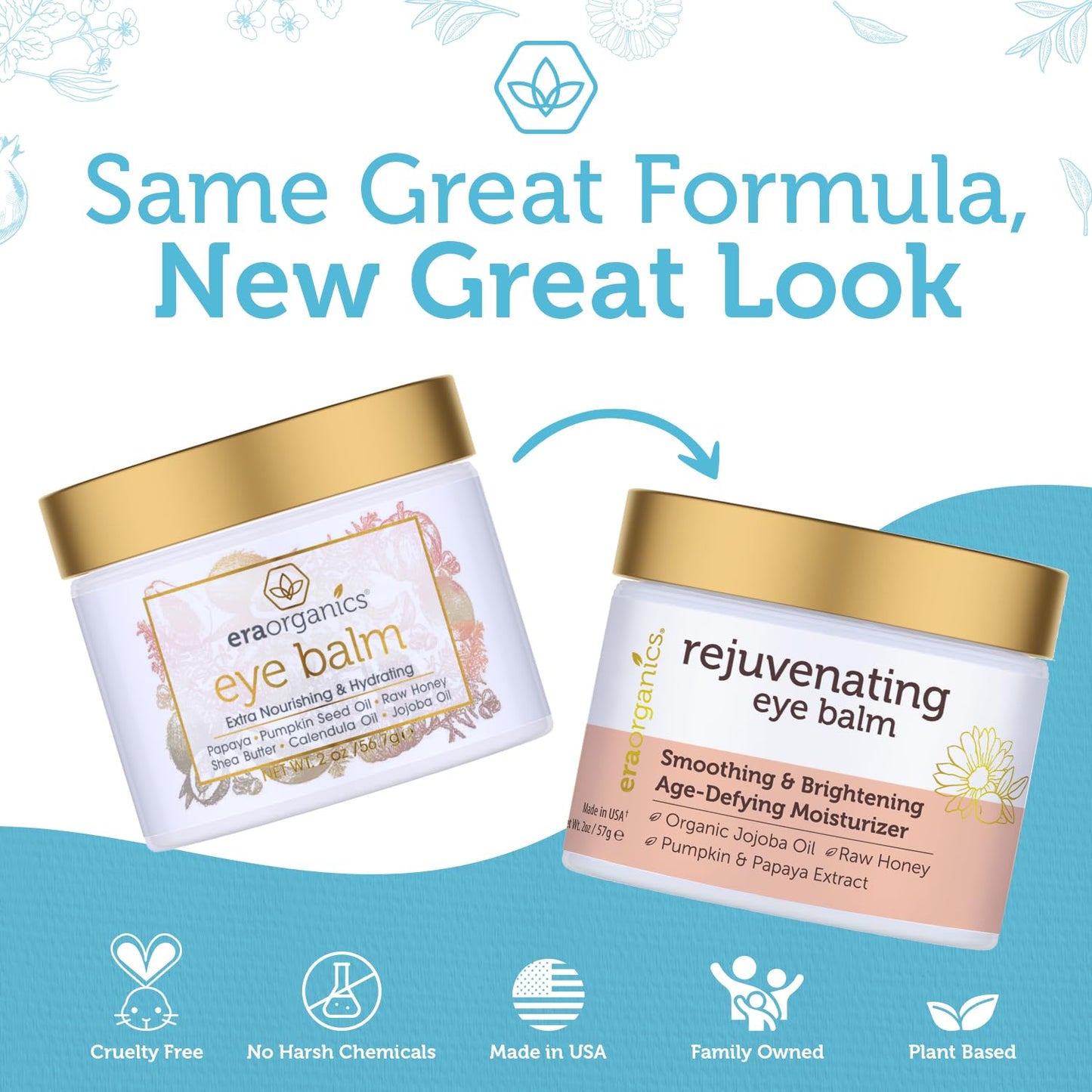 USDA Organic Eye Moisturizer Cream - Rejuvenating and Nourishing Age Defying Under Eye Balm - Natural Eye Cream for Sensitive Skin With Jojoba Oil, Agran Oil for Puffiness, Fine Lines and More