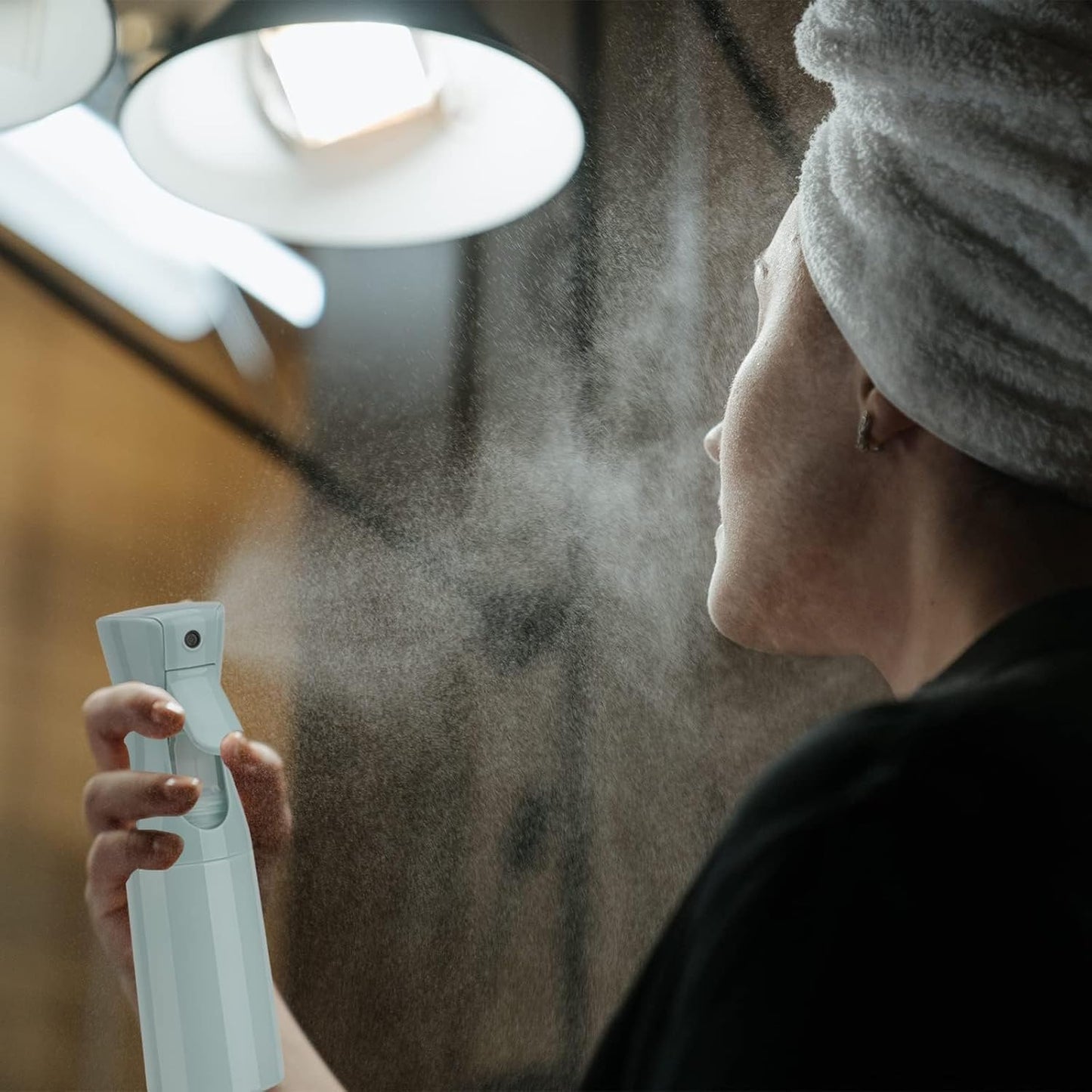 Spray Bottle for Hair (6.8OZ /200ML) Continuous Ultra Fine Mist Sprayer for Hair, Salons, Barber, Plants, Skin Care, Cleaning 2 Pack Blue