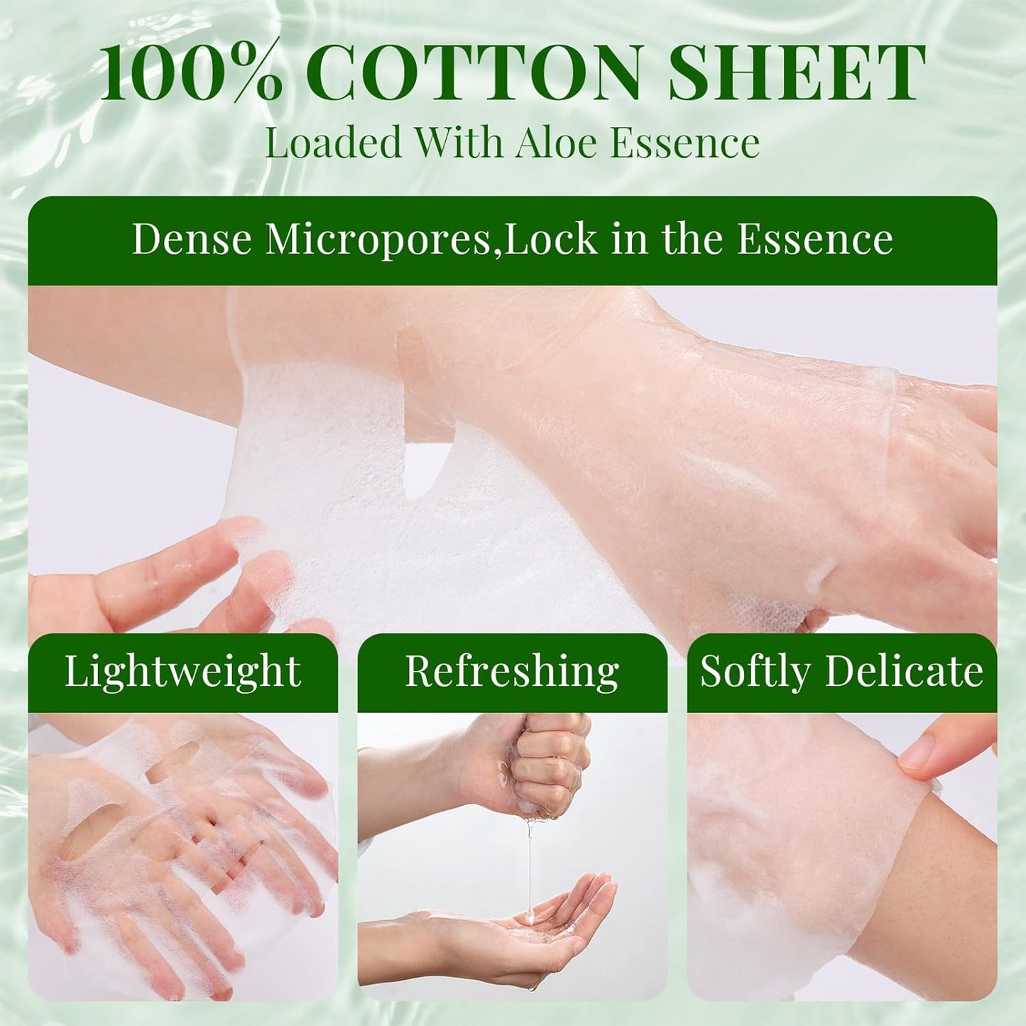 30 Pack Aloe Vera Gel and 30 Pack Face Masks Skincare, Aloe Vera Gel and Facial Mask for Face, Hair, Body, Skin, Bulk Travel Size Aloe Gel and Mask for Sunburn Relief