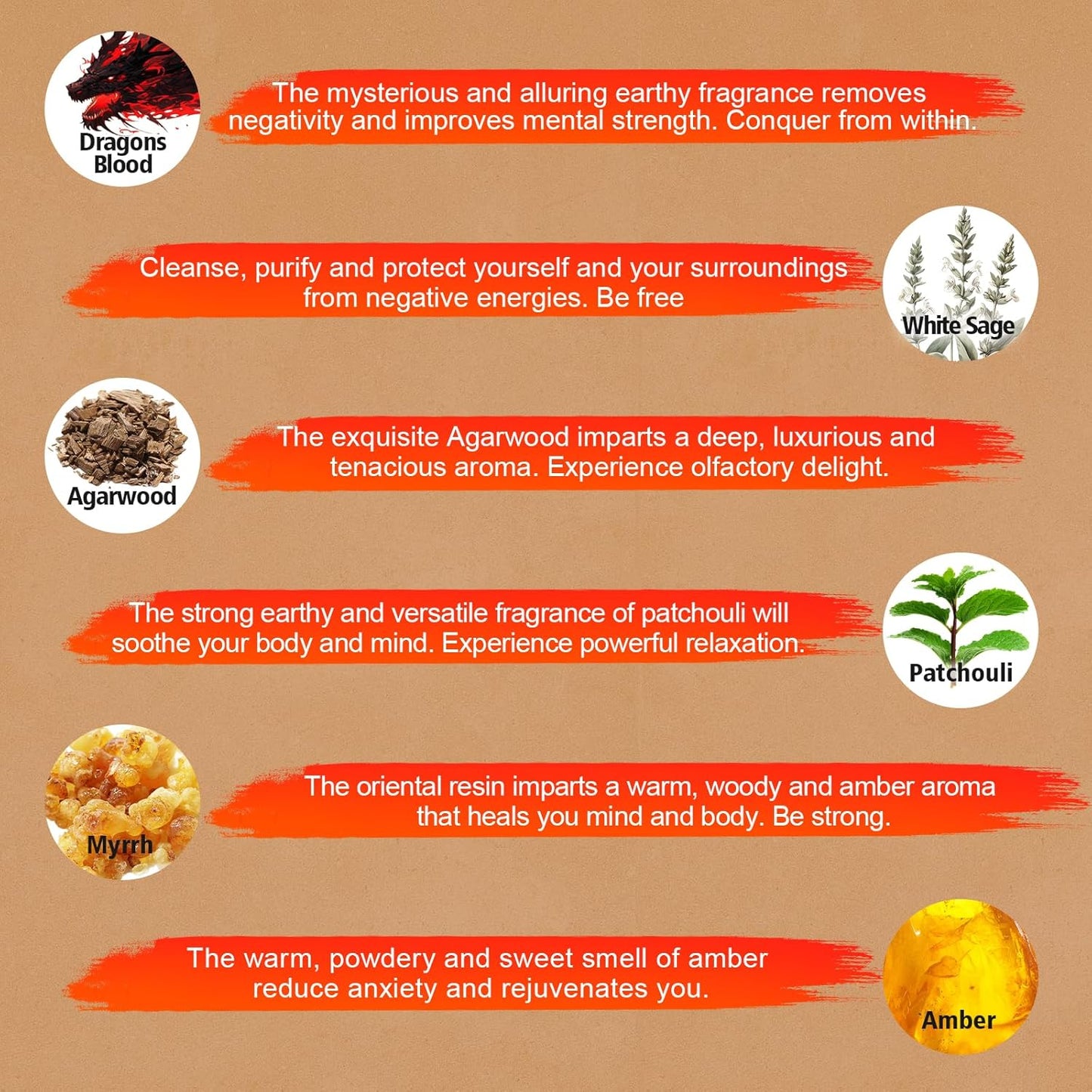 Incense Sticks Variety Pack-240 Insence-Sticks (12Incents x 20 Insense) -White Sage Palo Santo Dragons Blood Sandalo-Natural Inscents-Sticks Non Toxic Cleansing Incienso+Slow Burning Inscents