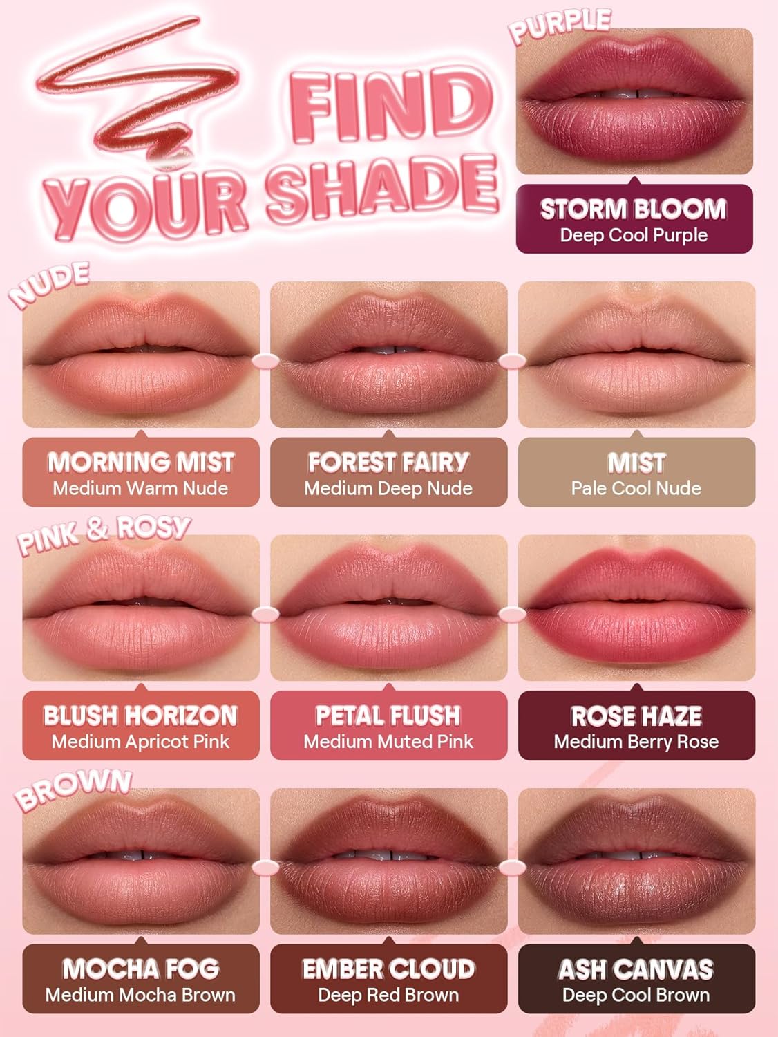 SHEGLAM Cloudline Blur Lip Liner Long Lasting,Vegan & Cruelty-Free Lip Stain-Rose Haze