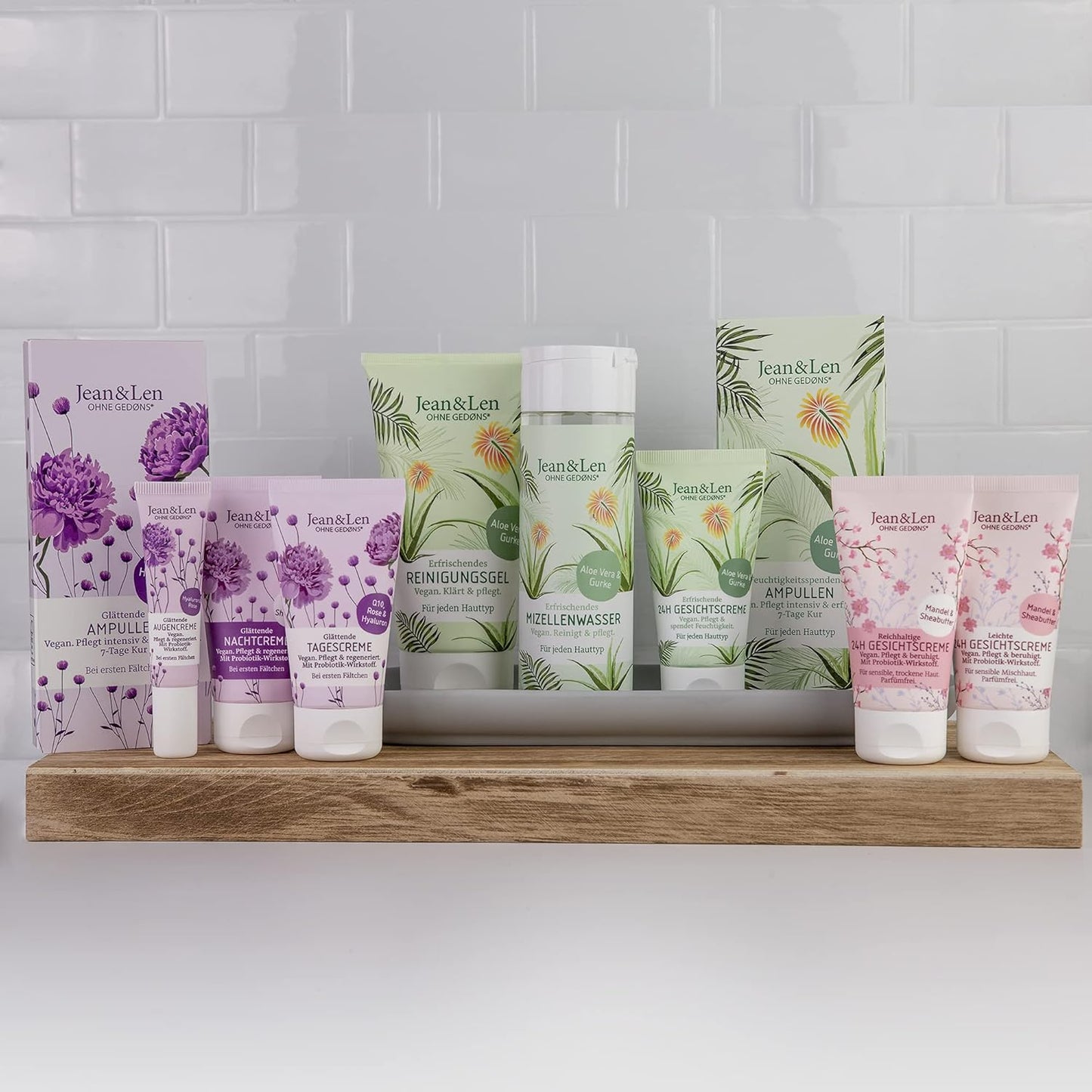 Smoothing Eye Cream with hyaluronic acid by Jean&Len, rose water and vitamin E, against wrinkles and puffy eyes, minimizes dark circles, vegan, 0.5 Fl. Oz.