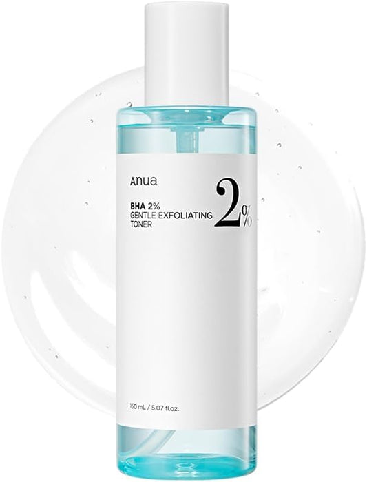 ANUA BHA 2% Gentle Exfoliating Toner, Mild Facial Exfoliant, Salicylic Acid for Pores and Sebum, Teatree Extract, Hyaluronic Acid, Ceramides (150ml / 5.07 fl.oz.)