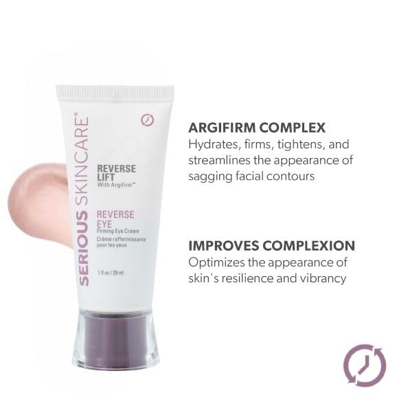 Serious Skincare - Reverse Lift Eye Cream Moisturizer with Peptides, Bladderwrack Seaweed - Skin Firming and Lifting Wrinkle Formula - Women, Men - Temporarily Lift & Firm Eye Area - 1 oz.