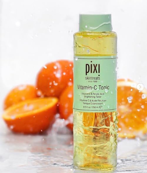 Pixi Vitamin-C Tonic,Brightening & Soothing Facial Toner, Boost Skin Luminosity, Infused with Vitamin-C & Ferulic Acid, Alcohol Free Daily Toner (250ml / 8,5 fl oz)