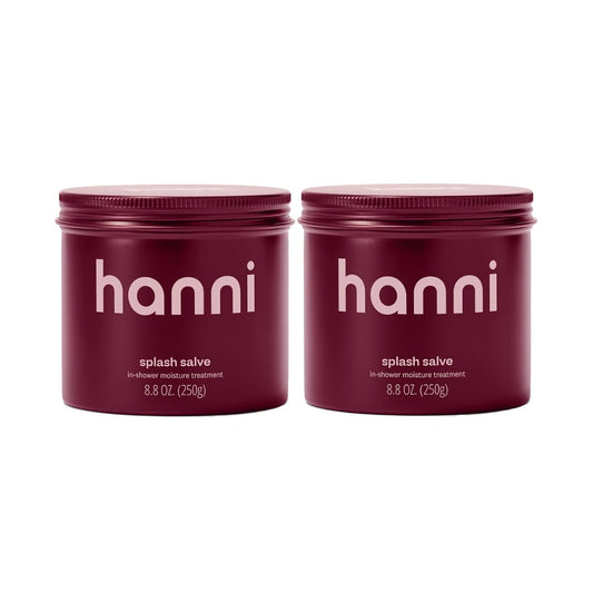 HANNI Splash Salve Body Mask, In-Shower Moisturizer with Coconut, Jojoba, Shea Butter & Glycerin, Deep Conditioning for All Skin Types, 250 mL / 8.8 oz (2 Pack)