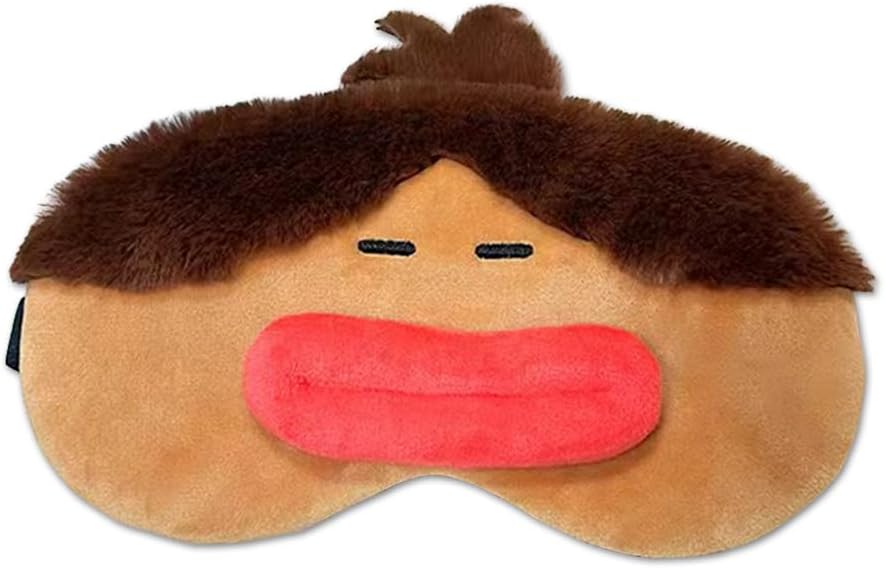 PERFECTSIGHT Sleep Eye Masks, Cute Plush Sleep Eye Cover Lightweight Adjustable Eyeshade Faux Fur Mask Cover for Women Men Sleep Travel Nap, Girl Braid