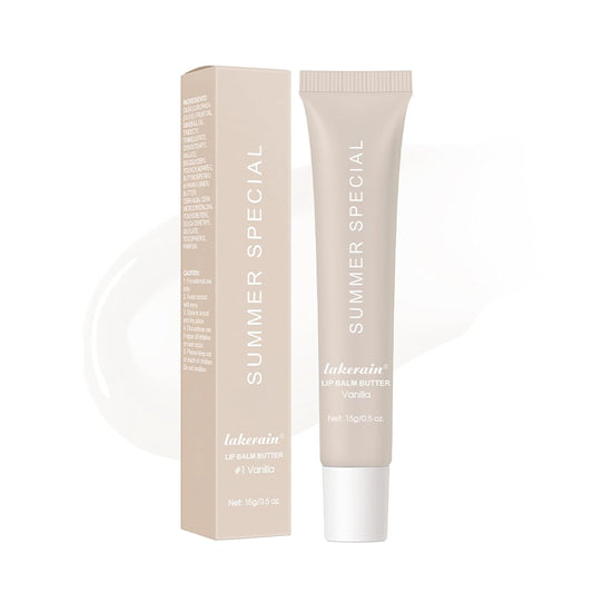 Summer Lip Butter Balm,Moisturizing Hydrating Lip Gloss Balm Set,Long-lasting Non-Sticky Nourishing Lip Care with Natural Ingredients for Soothing Softening Lips(#1-Vanilla)