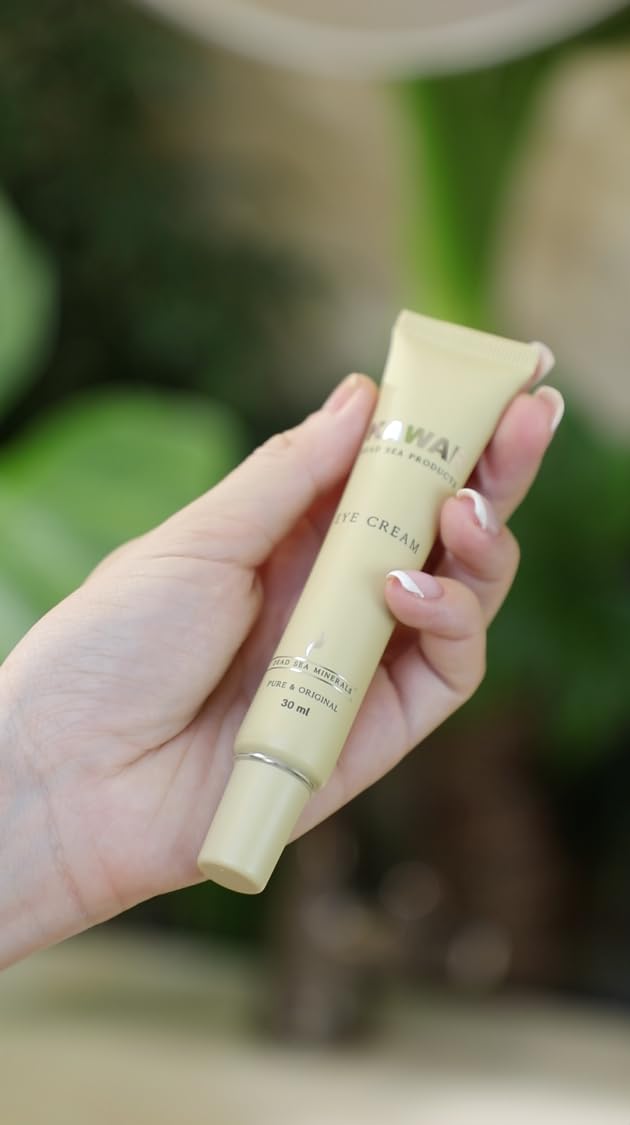 KAWAR Dead Sea Eye Cream with Retinol, Collagen, Argan Oil & Caffeine, Targets Dark Circles, Puffiness & Fine Lines, Enriched with Dead Sea Minerals, Vegan Eye Cream for Women & Men, 1 oz