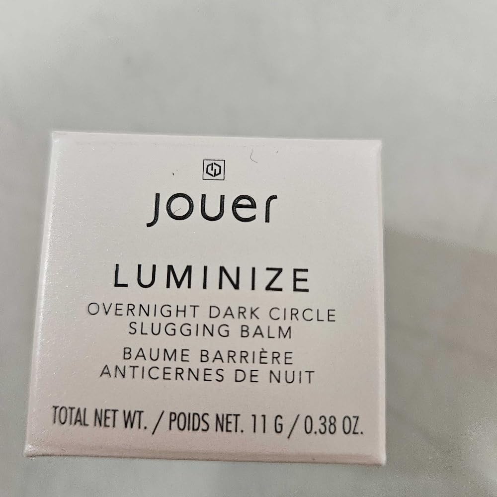 Jouer Luminize Overnight Dark Circle Slugging Balm – Fragrance Free, Caffeine Eye Cream, Overnight Eye Treatment, Brightening Eye Balm, Paraben Free, Gluten & Cruelty Free