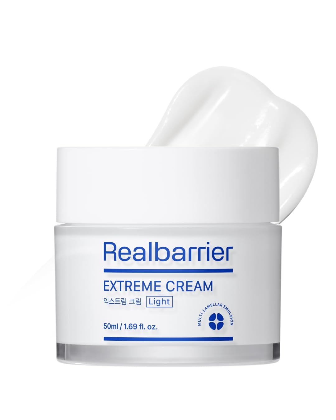 Real Barrier | Extreme Cream Light | Lightweight Daily Soft Face Moisturizer | Facial Moisturizing Cream with Hyaluronic Acid & Ceramides | Sensitive Skin Barrier Korean Skin Care | 1.69 fl oz (50ml)