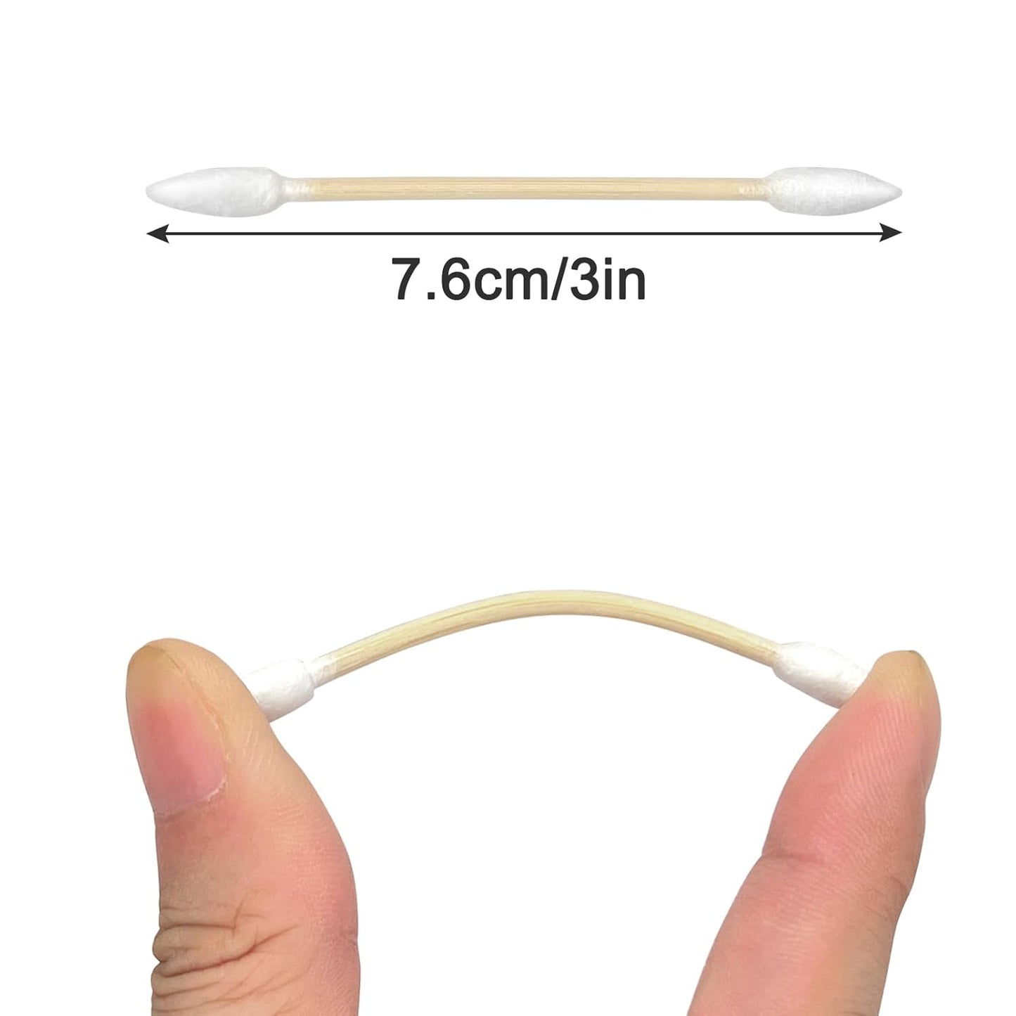 eyxformula 500 Count Pointed Tip Cotton Swabs - Double Precision Tips with Bamboo Sticks - Pointy Cotton Swabs for Makeup & Nail Polish Touch-ups, Cosmetic Application, Art & Crafts, Detailed Cleaning