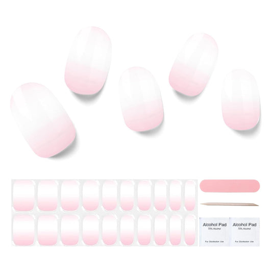 Semi Cured Gel Strips, 20 pcs Stikers, Wraps - Salon-Quality, 2 Weeks Long Lasting