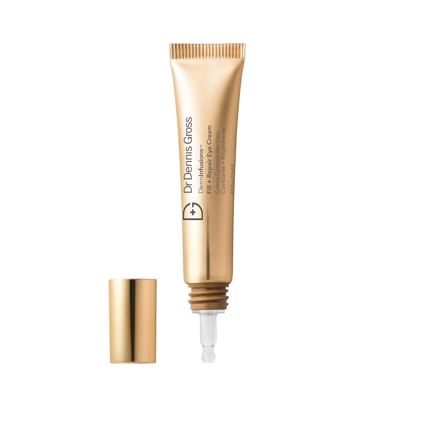 Dr Dennis Gross DermInfusions Fill + Repair Eye Cream: Hydrating & Brightening Treatment for Dark Circles, Fine Lines & Wrinkles, Firms & Smooths 360° Eye Area, 0.5 Oz