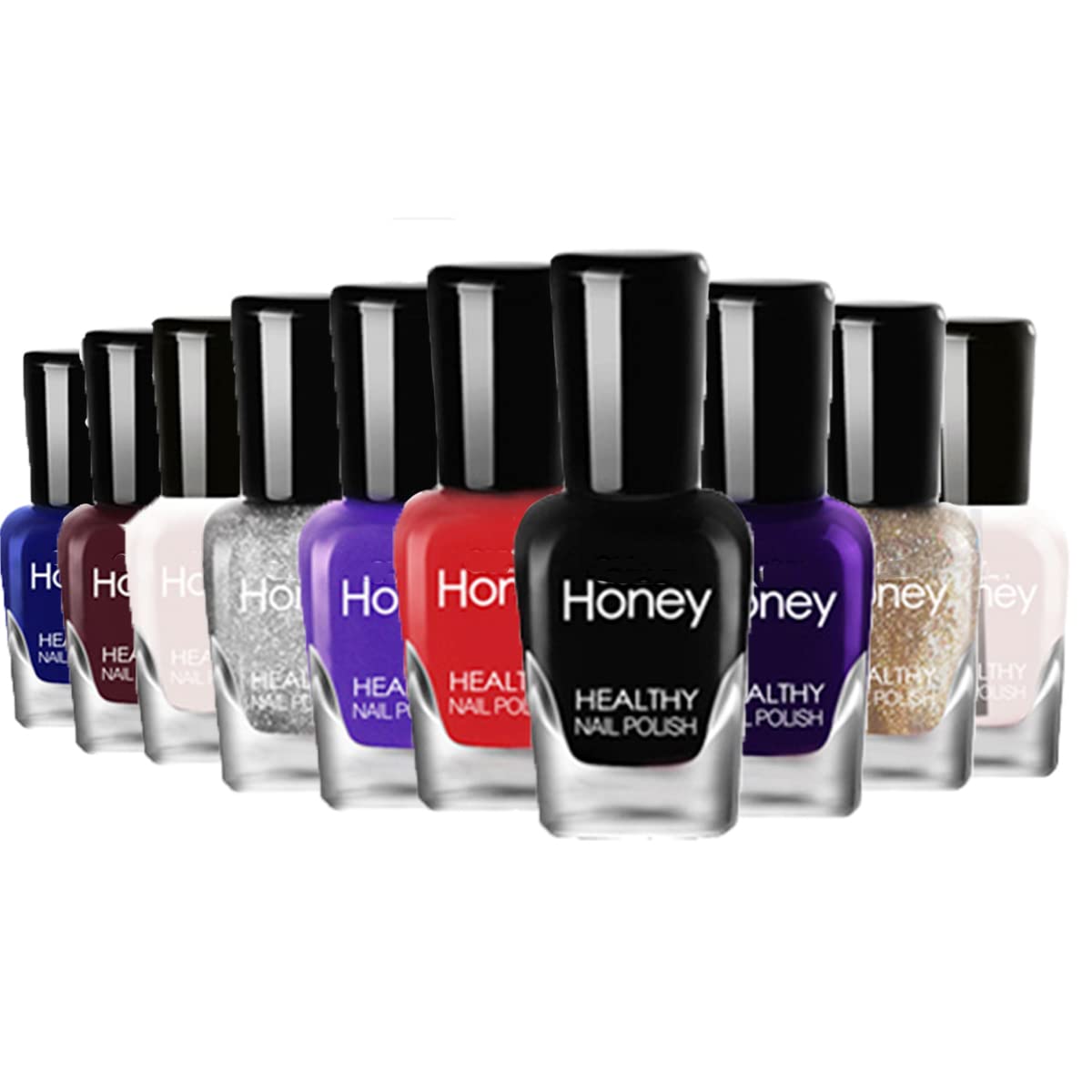 10 Bottles Easy Peel off Nail Polish Set Quick-drying, Non-Toxic Nail Polish - DIY Water Based Nail Polish Kit with Top Base Coat Nail ecoration products for Women Girls