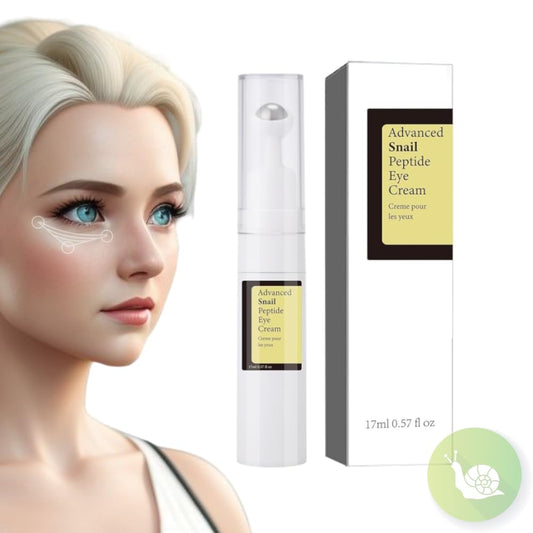 Snail Peptide Eye Serum, Under Eye Roller Cream to Reduce Dark Circles Puffiness Wrinkles Fine Lines, Niacinamide Eye Essence with 360° Massage Ball, Roll-On for Moisturizing Firming (SNAIL MUCIN)