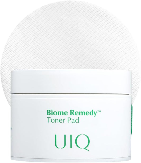 UIQ Biome Remedy Toner Pads, Dual-Textured Facial Pad for Hydrating, Moisturizing, Calming, Pore Care, Non Comedogenic, Daily Toner Pads for Soothing Skin 6.08 fl. oz., 70 Sheets