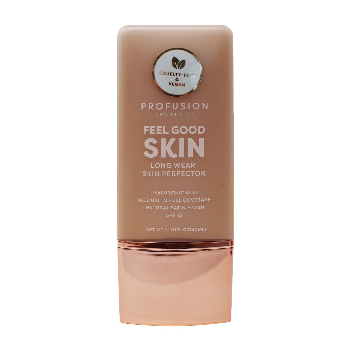 Profusion Cosmetics Lightweight Liquid Foundation for a Flawless and Elegant Radiance, Breathable Makeup for Improves Uneven Skin Tone, Cruelty-Free - Tan 3