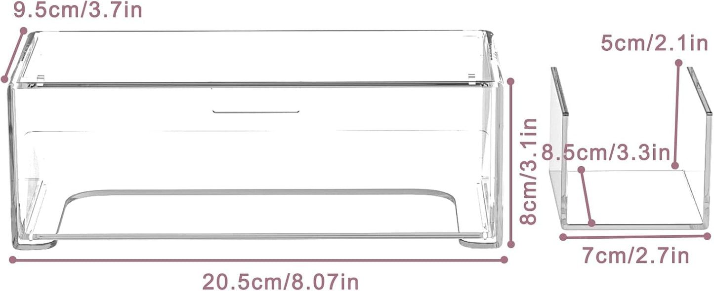 Stackable Storage Drawers Clear Plastic Storage Bins Bathroom Drawer Organizer Medicine Cabinet Organizer Makeup Organizers w Removable Divider Home Workspace Office Desktop Vanity Gift Idea 3Pack