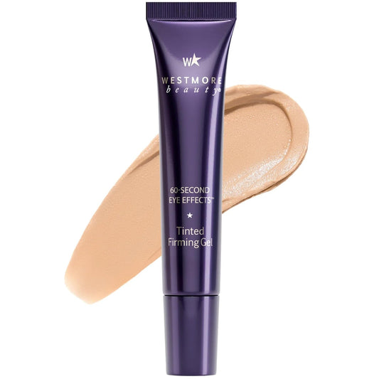 Westmore Beauty 60 Second Effects Tinted Firming Gel - Under Eye Cream For Puffiness And Bags Under Eyes - 20 mL Light to Medium - 0.68 Fl Oz