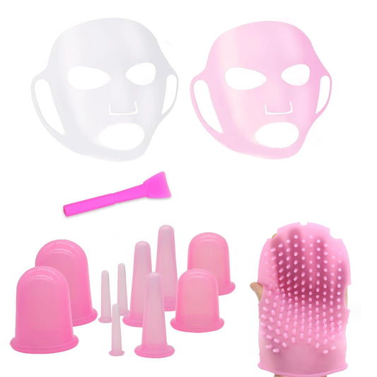 14PCS Facial Cupping for Massage - Face Cupping Set, Vacuum Suction Cups for Neck Body Beauty Anti Cellulite Cup Therapy and Cellulite Massager
