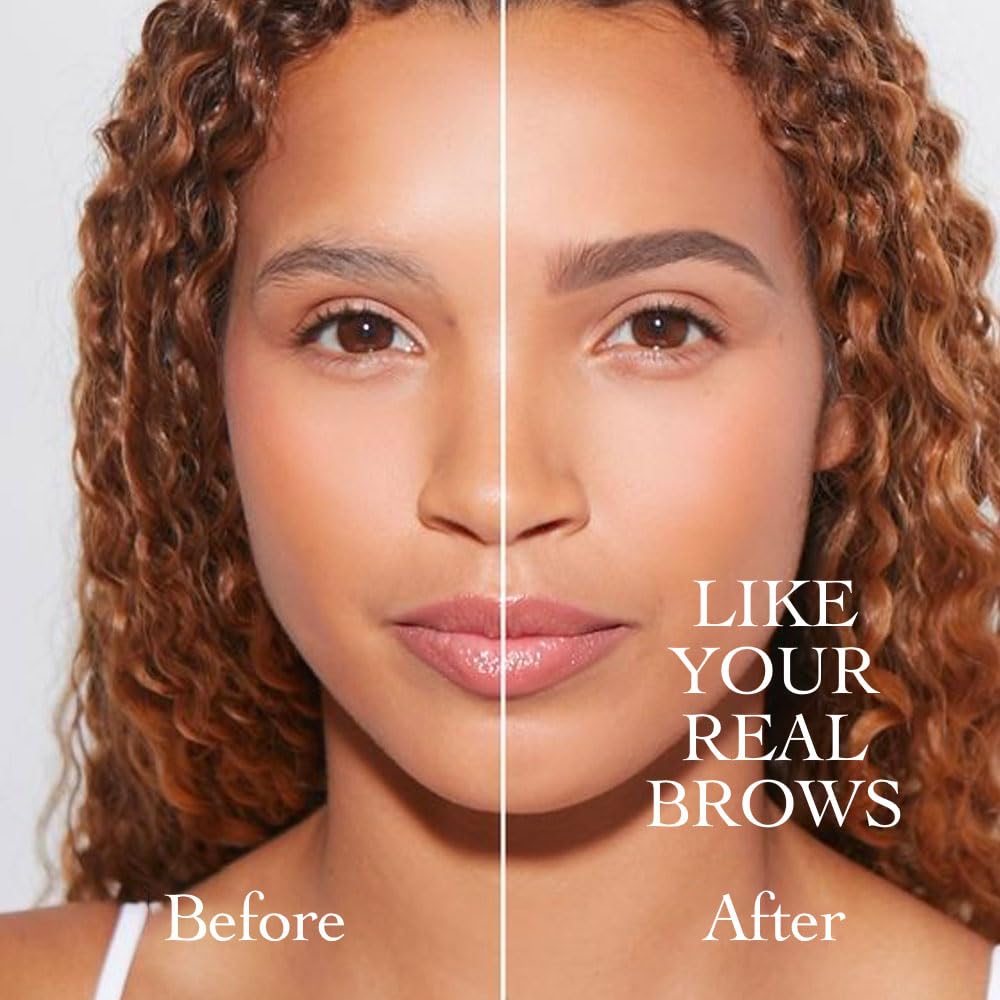 Eyebrow Ink Pencil by Brow Stylist -Micro 4 Point Brow Pen Lift & Snatch Eyebrow Pen Kits with 3 Eyebrow Stencil Long-Lasting Waterproof Natural Eyebrow Hair (1Pc 02# brown)