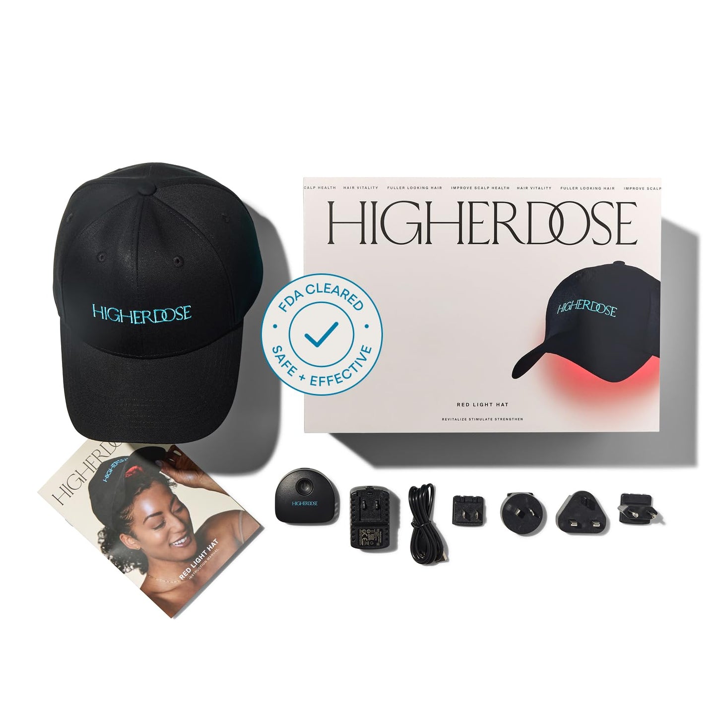 HigherDOSE Red Light Therapy Hat for Hair Growth - Reduce Hair Loss & Shedding - Targeted Infrared Red Light Therapy to Support Scalp Health