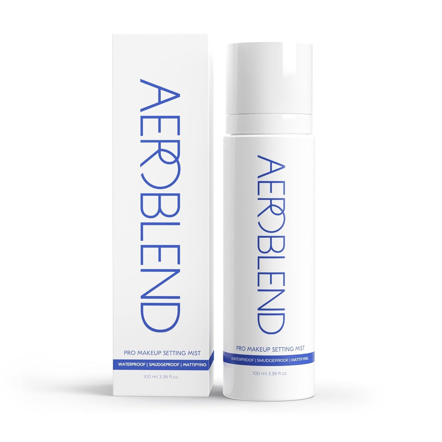 AEROBLEND Pro Makeup Setting Mist – Long-Lasting Matte Finish Setting Spray, Smudge-Proof & Waterproof for All-Day Hold
