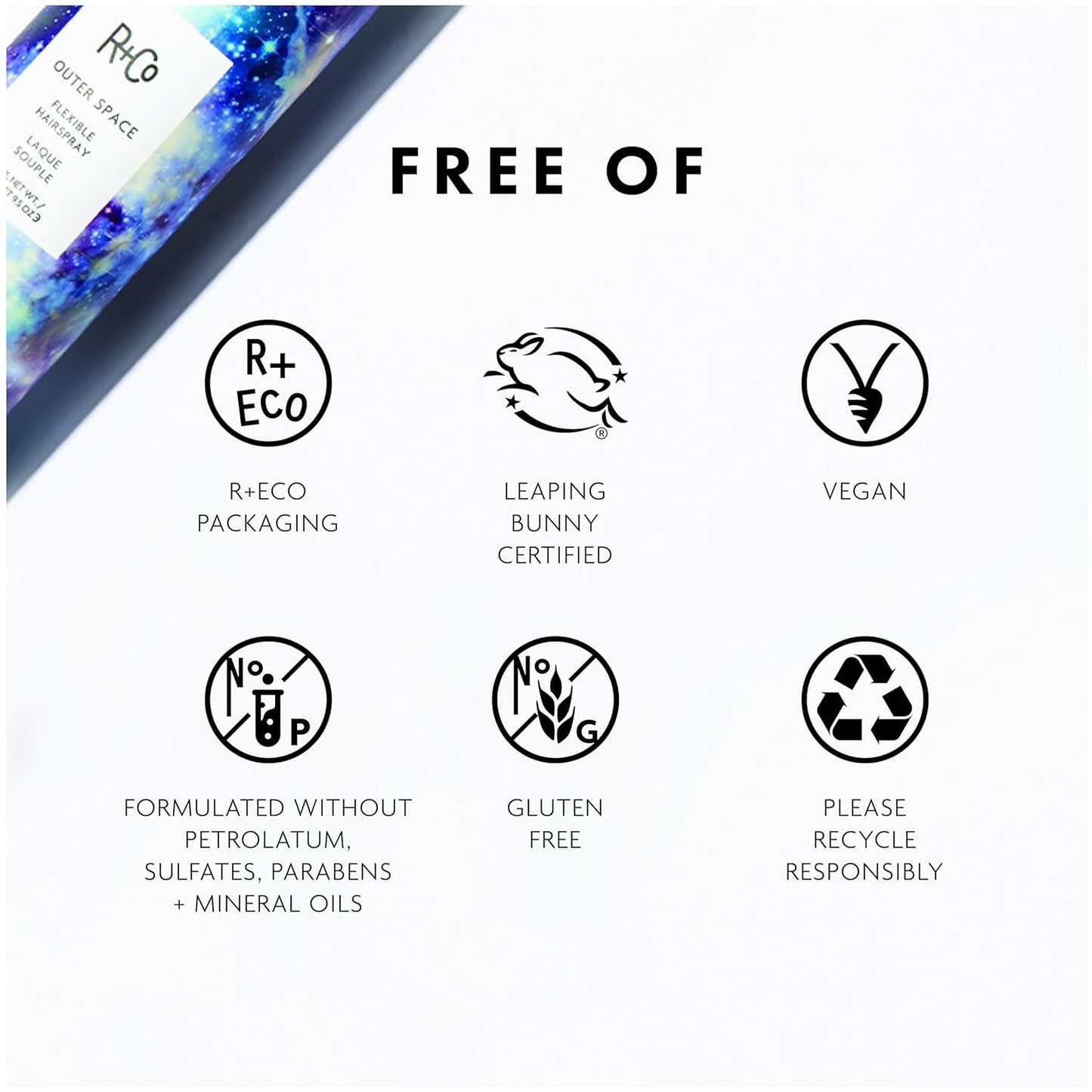 R+Co Hair Spray Set for Volume and Hold | Outer Space & Balloon Hairsprays | Instant Volume and Texture | Lightweight For Long Lasting Hairstyles | Vegan + Cruelty-Free | 9.5 oz + 5 oz (Pack of 2)