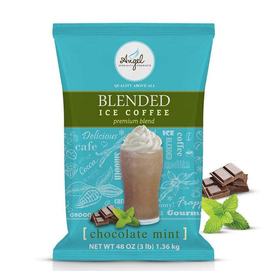 Angel Specialty Products, Blended Ice Coffee, Frappe Powder Mix, Chocolate Mint [3 LB] [34 Servings]