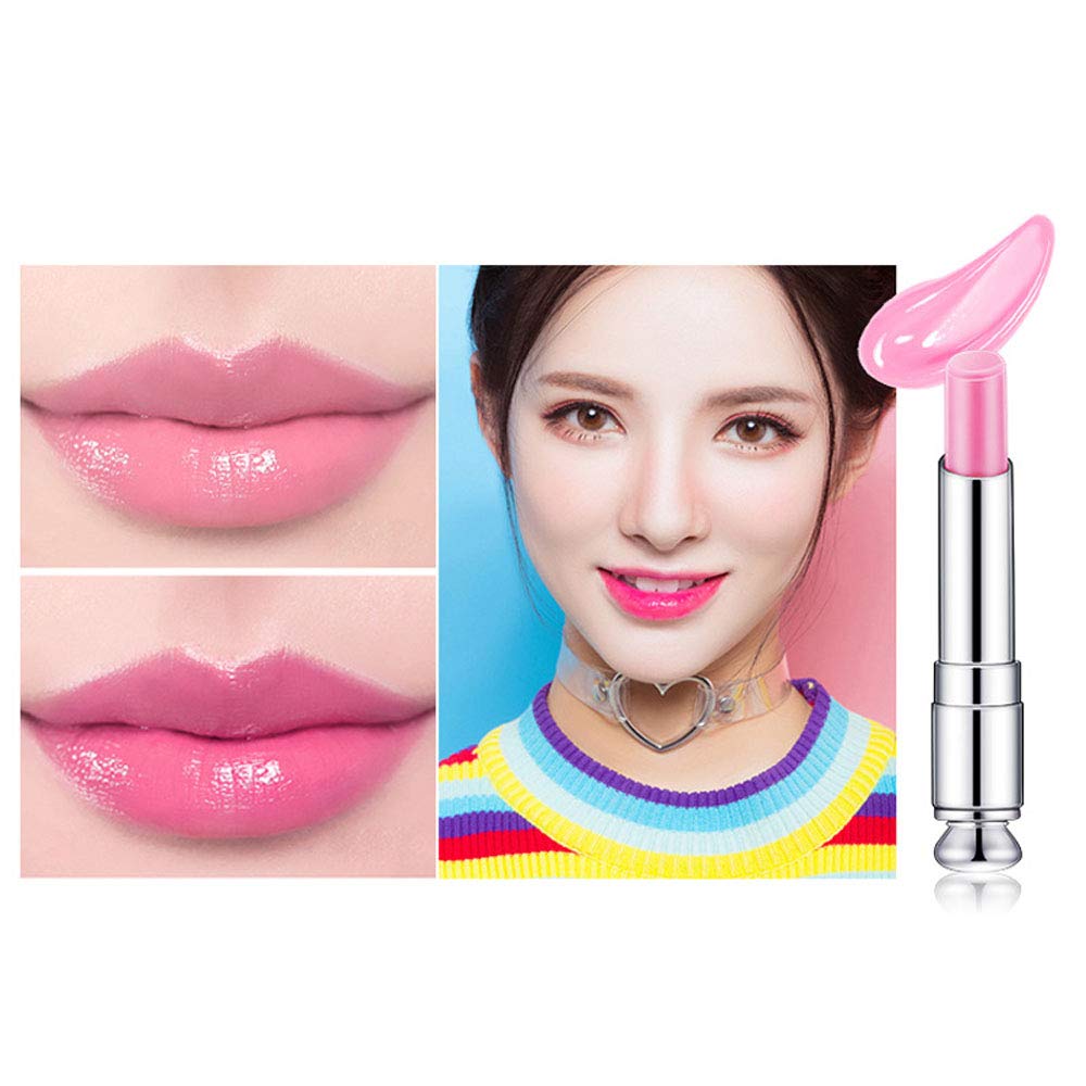 BINGBRUSH 3 Pcs Color Changing Change Lip Balm,Korean Magic Lipstick Color Change Changing Lip Tint Tinted Stain Gloss Balm Long Lasting Waterproof Moisturizer Lipstick Set for Women