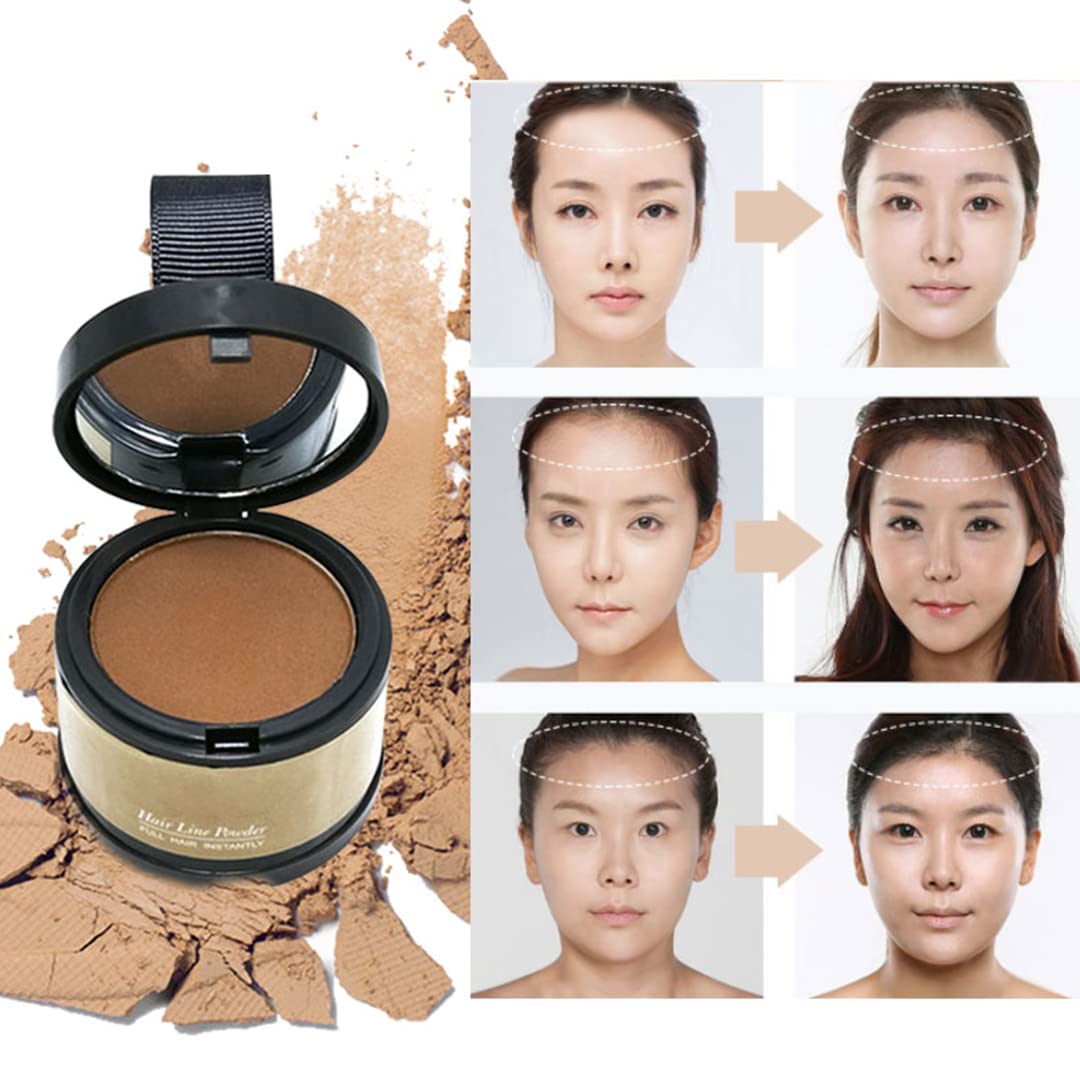 Hairline Powder (Red-Brown Bright) - Instantly Cover Gray Hair with Color Shadow, Touch-Up for Thin Hair 4g