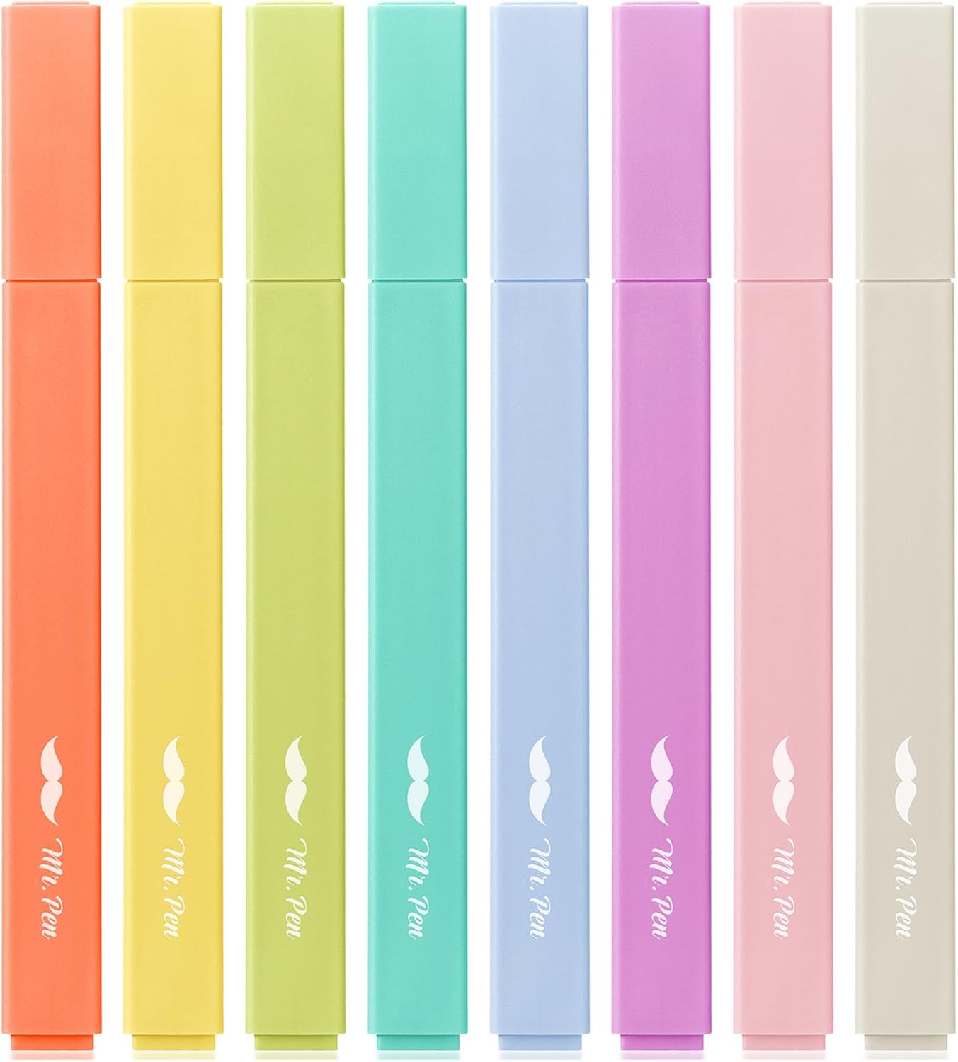 Mr. Pen- Aesthetic Highlighters, 8 Pack, Chisel Tip, Retro Colors, Cute Highlighters Assorted Colors, Cute Markers