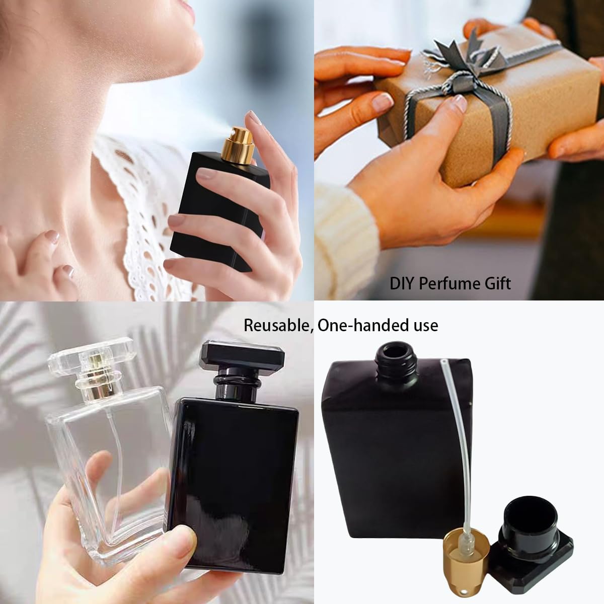 3 Pcs Perfume Bottle Atomizers,1 oz Refillable Fine Mist Sprayer Empty Fragrance Bottles Portable Travel Perfume Dispenser Containers for Essential Oil perfumery(30ml)