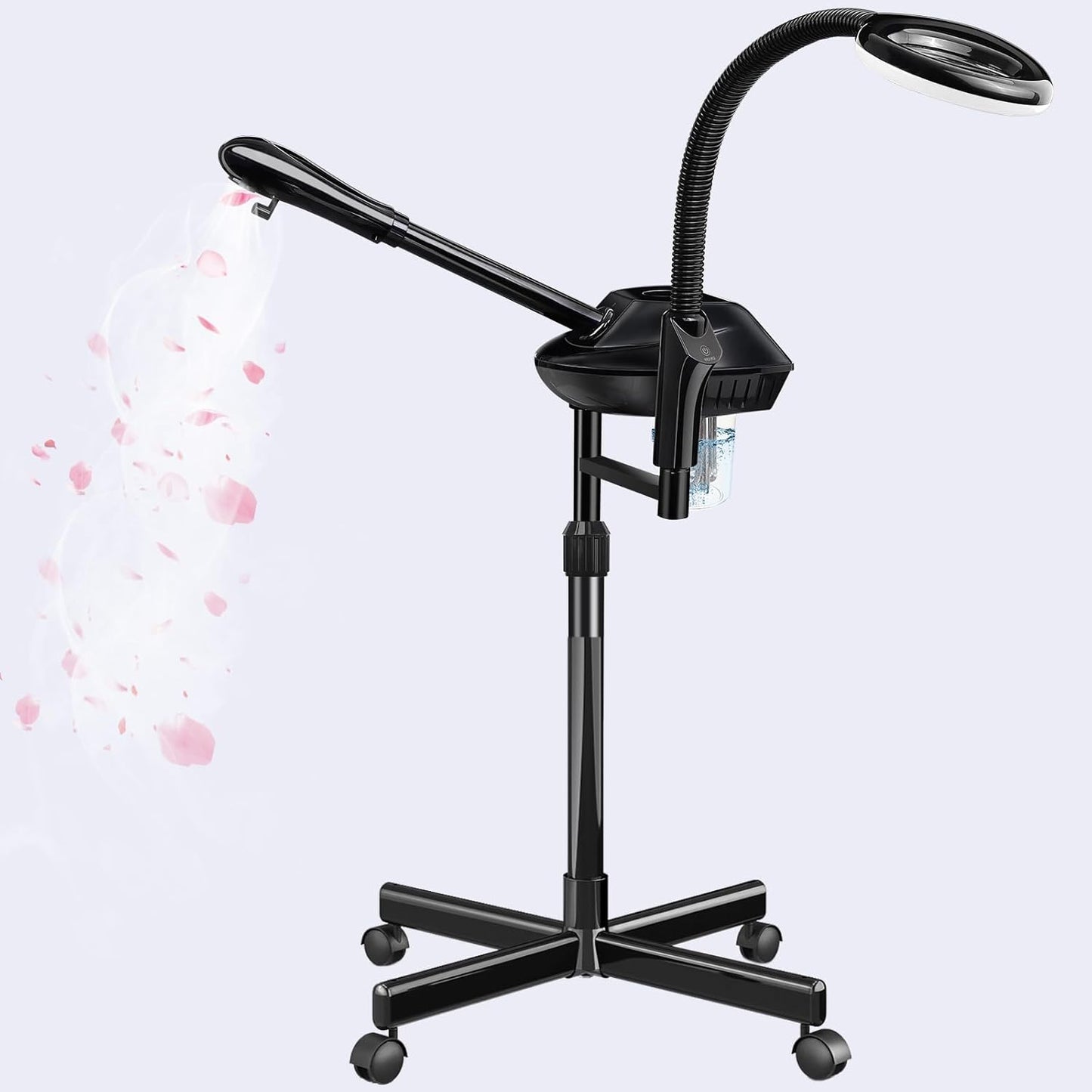 Professional Facial Steamer, 2 in 1 Ozone Facial Steamer with 5X Magnifying Lamp, face Steamer Professional, Suitable for Home Use or Beauty Spa Deep Cleansing and Hydration