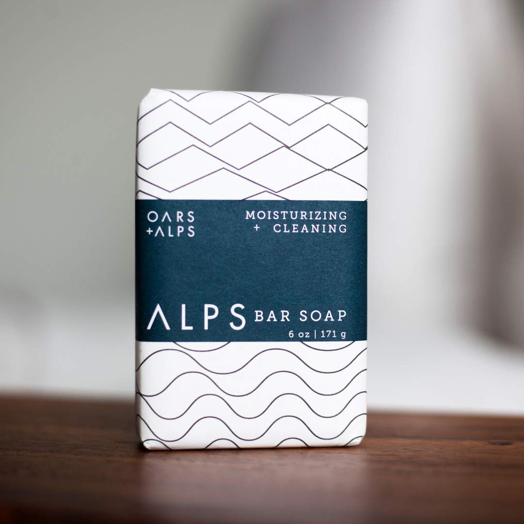 Oars + Alps Moisturizing Men's Bar Soap, Dermatologist Tested and Made with Clean Ingredients, Travel Size, 3 Pack, 6 Oz Each