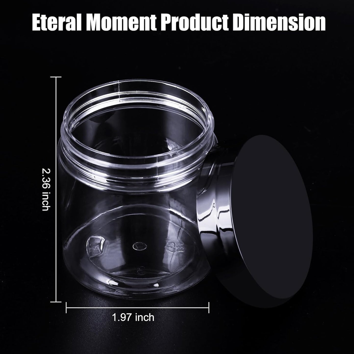 75 Pack 4 Oz Plastic Containers with Lids, OBKJJ Clear Travel Size Leak Proof Makeup Travel Containers BPA Free Cosmetic Slime Jars for Lotion, Cream, Body Butter, Makeup, Ointments (75)