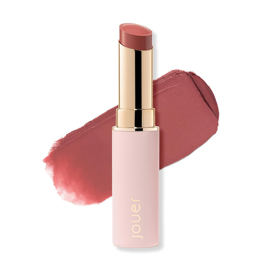 Jouer Balm Bouche Demi-Matte Lip-Sensualité - Tinted Lip Balm - Hydrating Lip Tint Long Lasting - Matte Lip Color - Jojoba Seed Oil and Shea Butter Formula