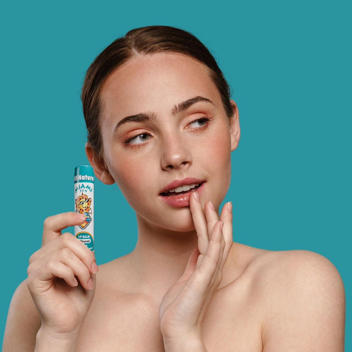 Miami Sun Natural Ghee Lip Balm, Hydrating Lip Treatment with Shea Butter & Beeswax, Organic & Non-Toxic, Best for Dry, Chapped Lips - Moisturizing, Healing, Chemical-Free Lip Repair (2 Pcs, Natural)