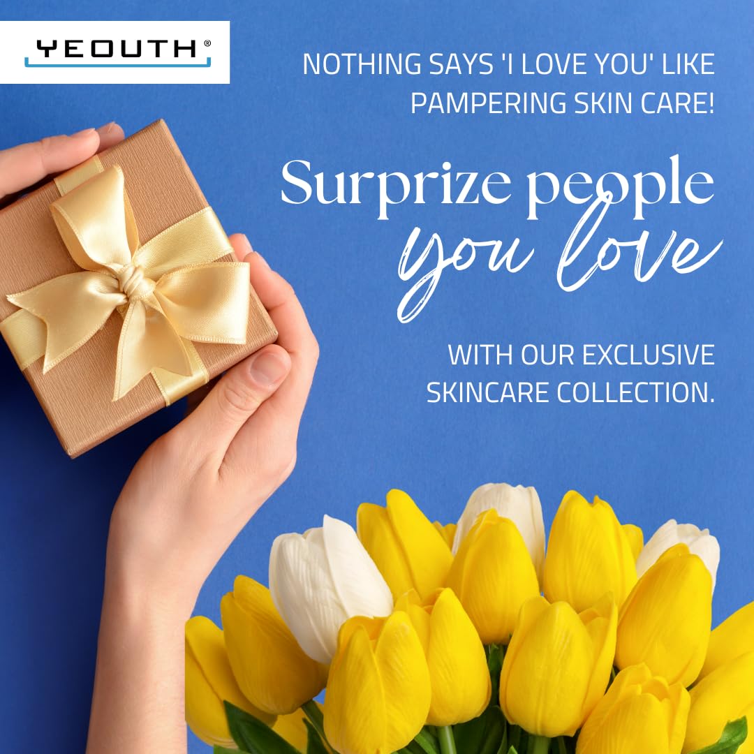 YEOUTH Skin Care Set: Retinol Serum for Face with Hyaluronic Acid, Vitamin C Serum, Face Serum, Cleanser, Toner, Eye Gel, Neck Cream, Face Cream, Gifts for Women & Men, Self Care Routine 8-Piece